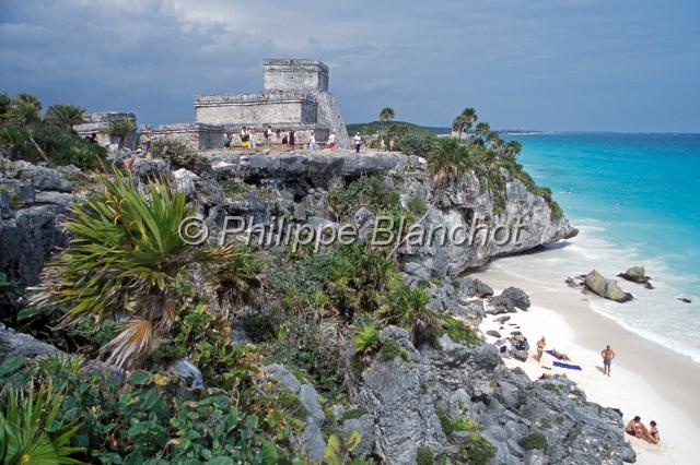 mexique 08.JPG - Site archéologique de l'ancienne cité maya et plage de TulumYucatan, Mexique